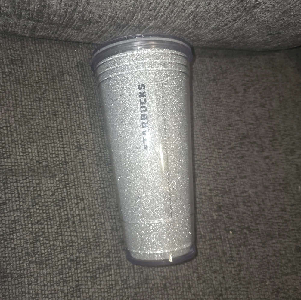Starbucks sparkling silver